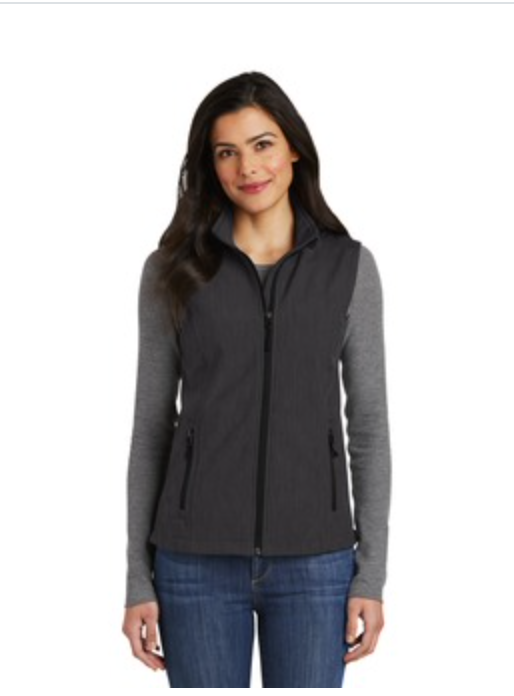 Port Authority Core Soft Shell Vest in Black Charcoal Main Image